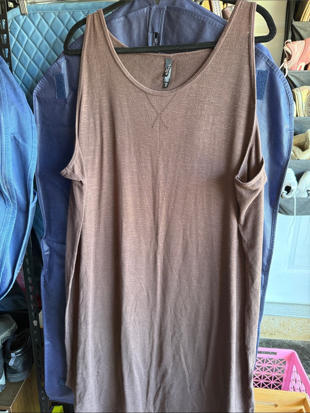 torrid Brown Scoop Neck Sleeveless Knit Tank Dress